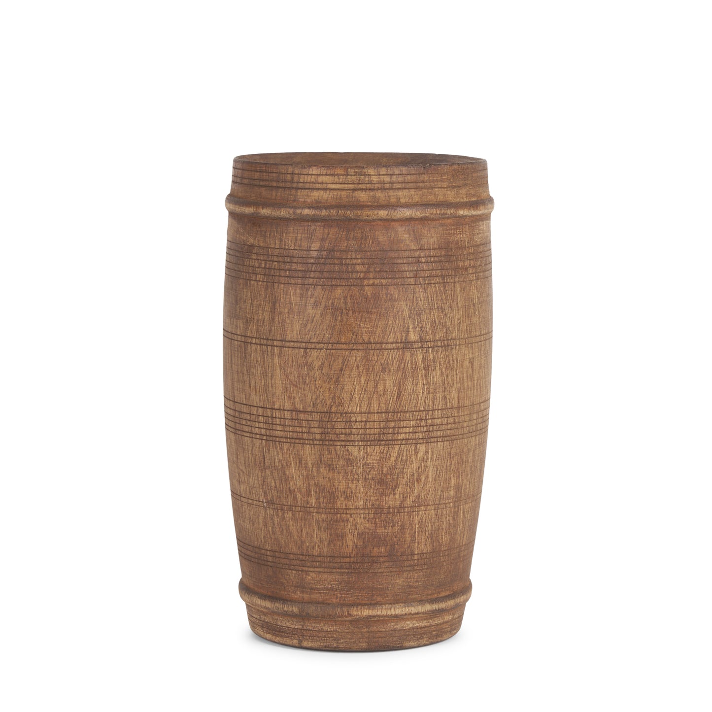 Porta Reclaimed Wooden Pot - Small Brown