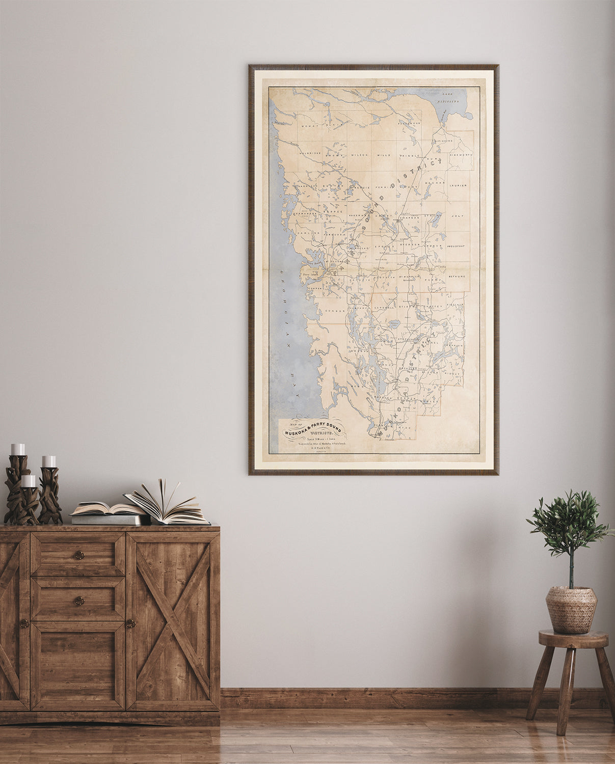 Muskoka Parry Sound Map 30x50 #9