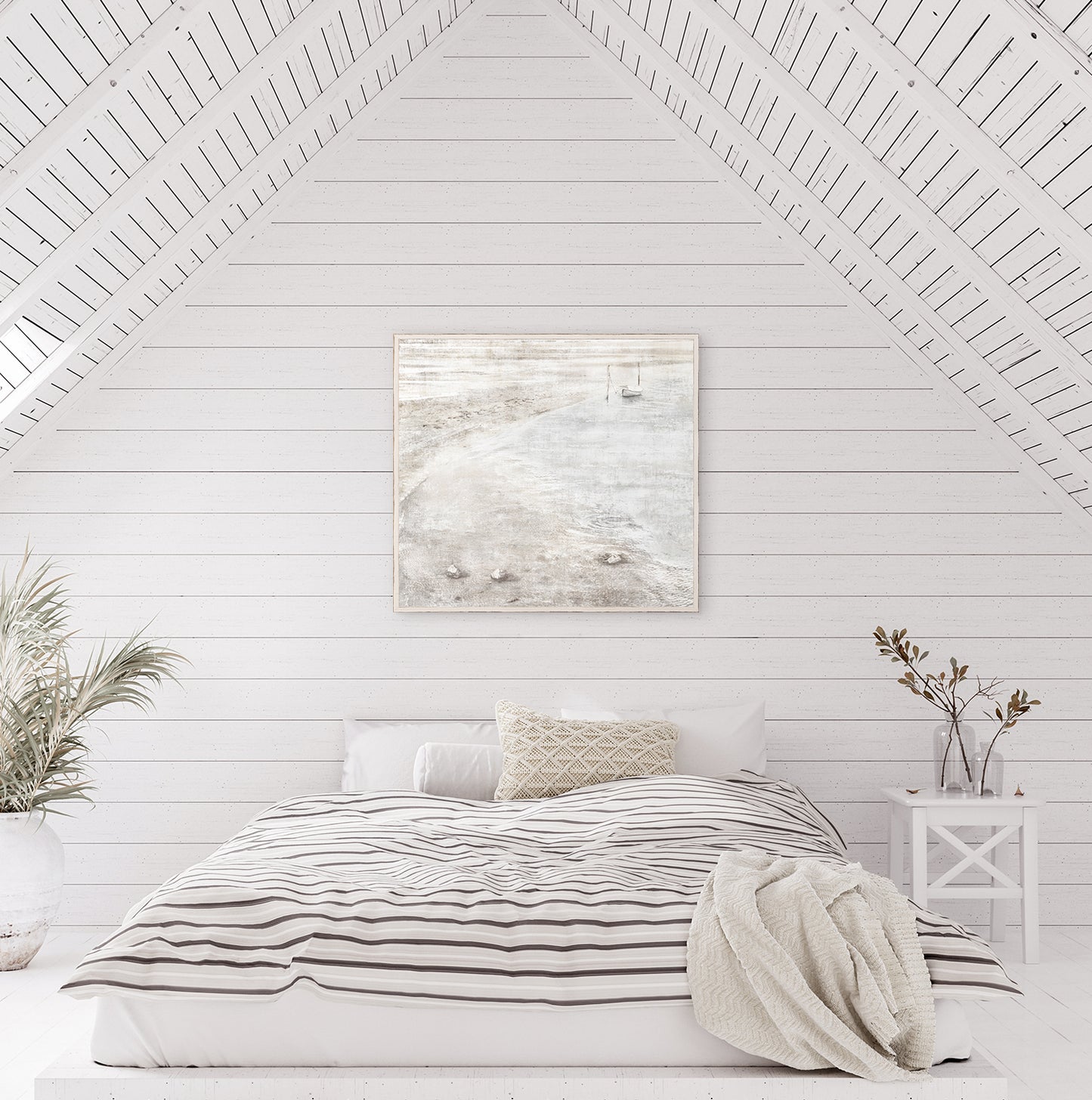 LITTLE WHITE BOAT 40..75X36.75 WOOD FRAME #8