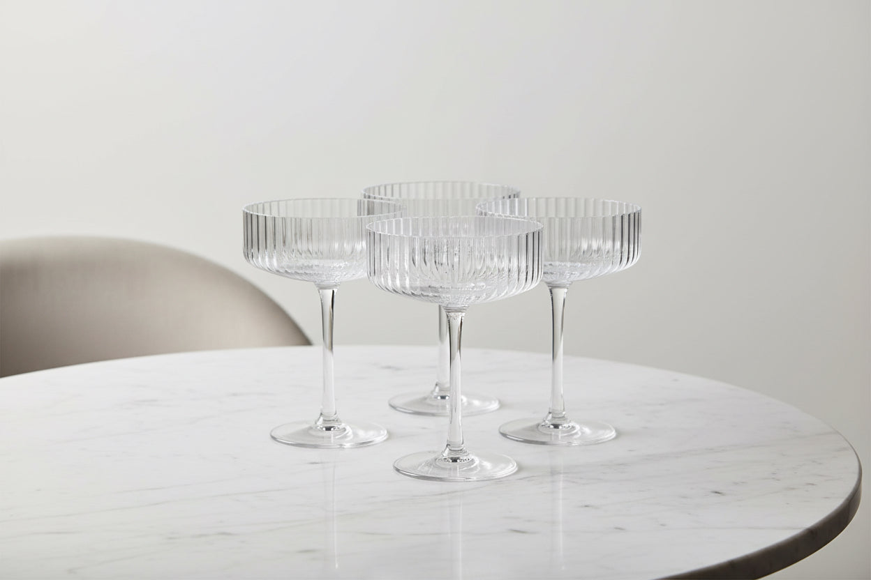 Tight Optic Cocktail Coupe Set of 4