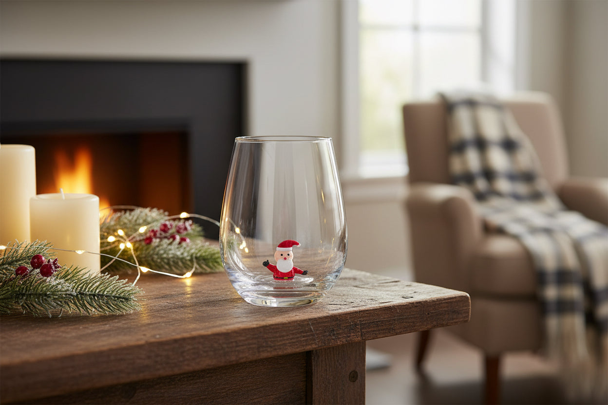 Holiday Icon Stemless Wine Glass