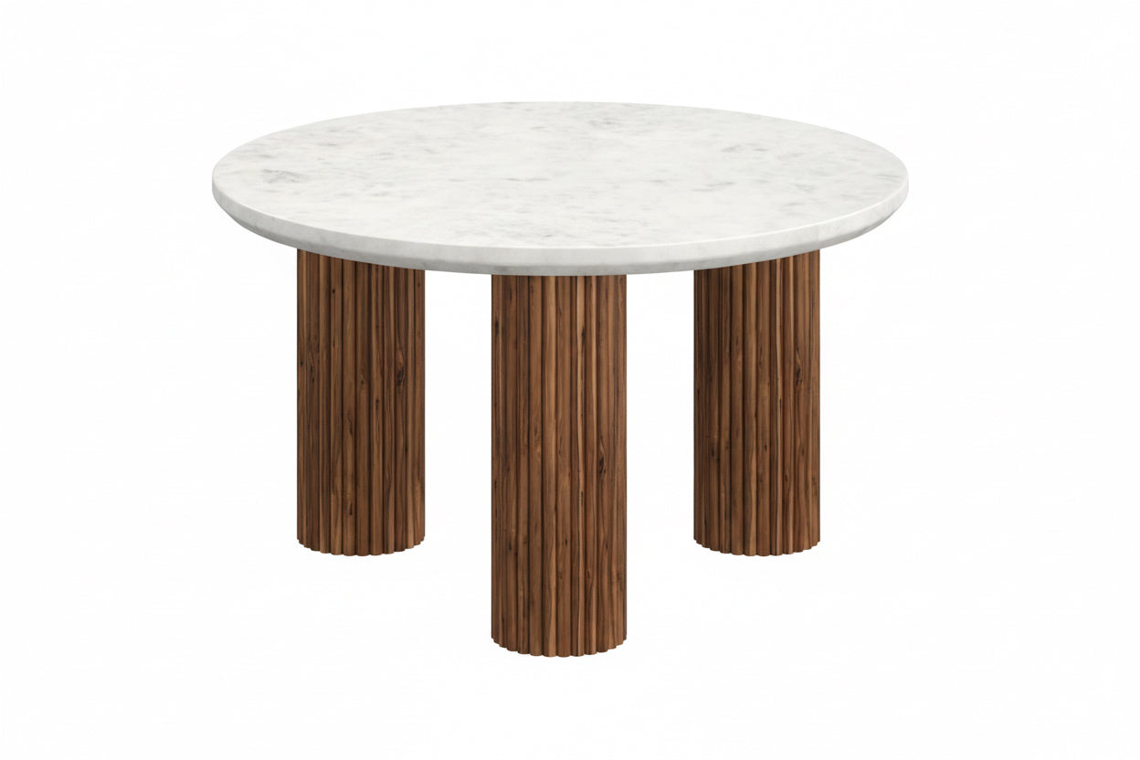 Jilsa Coffee Table - White/Walnut 31.5 x 18