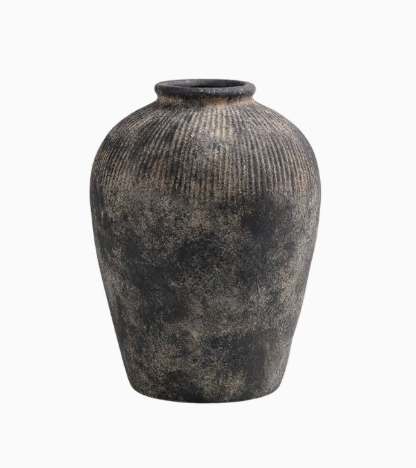 Black Terracotta Vase