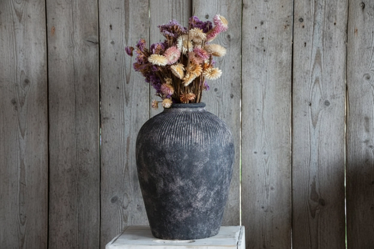 Black Terracotta Vase