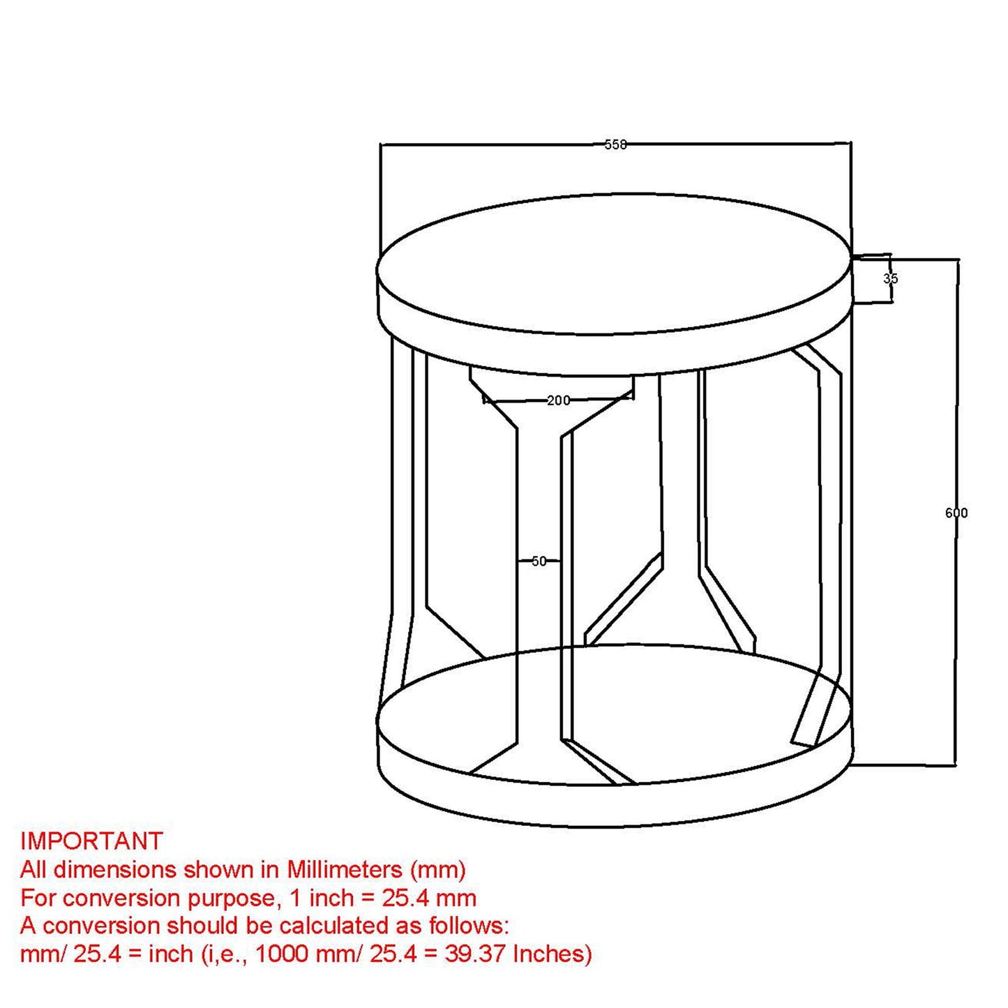 Avni Accent Table 21.75" x 23.75"