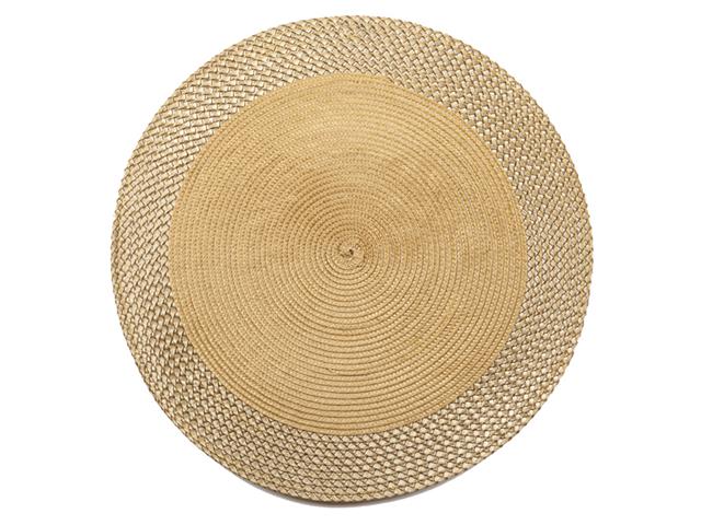 VINYL ROUND PLACEMAT WITH BORDER SET OF 4