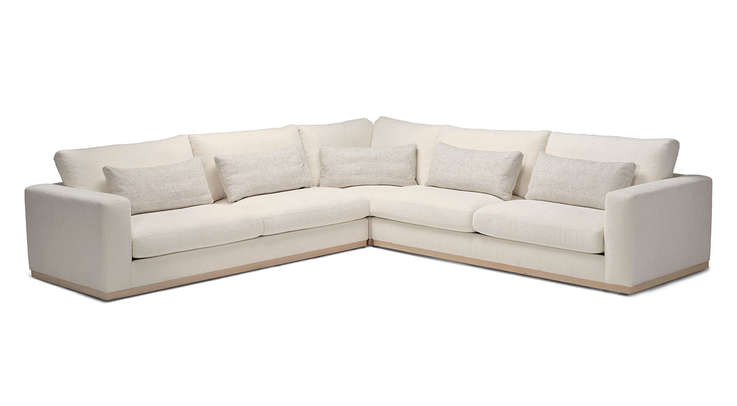 Bodhi Sectional with Ottoman - Chill Blanco 33Hx38Dx124L Ottoman 17Hx45Dx45L
