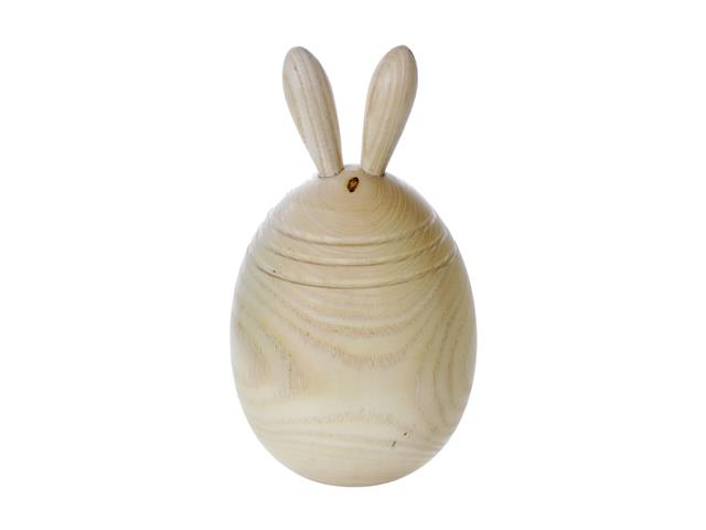 Natural Wooden Bunny Egg Décor
