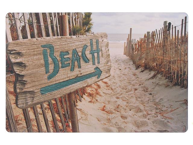 PLASTIC PLACEMAT TO THE BEACH SET OF 4
