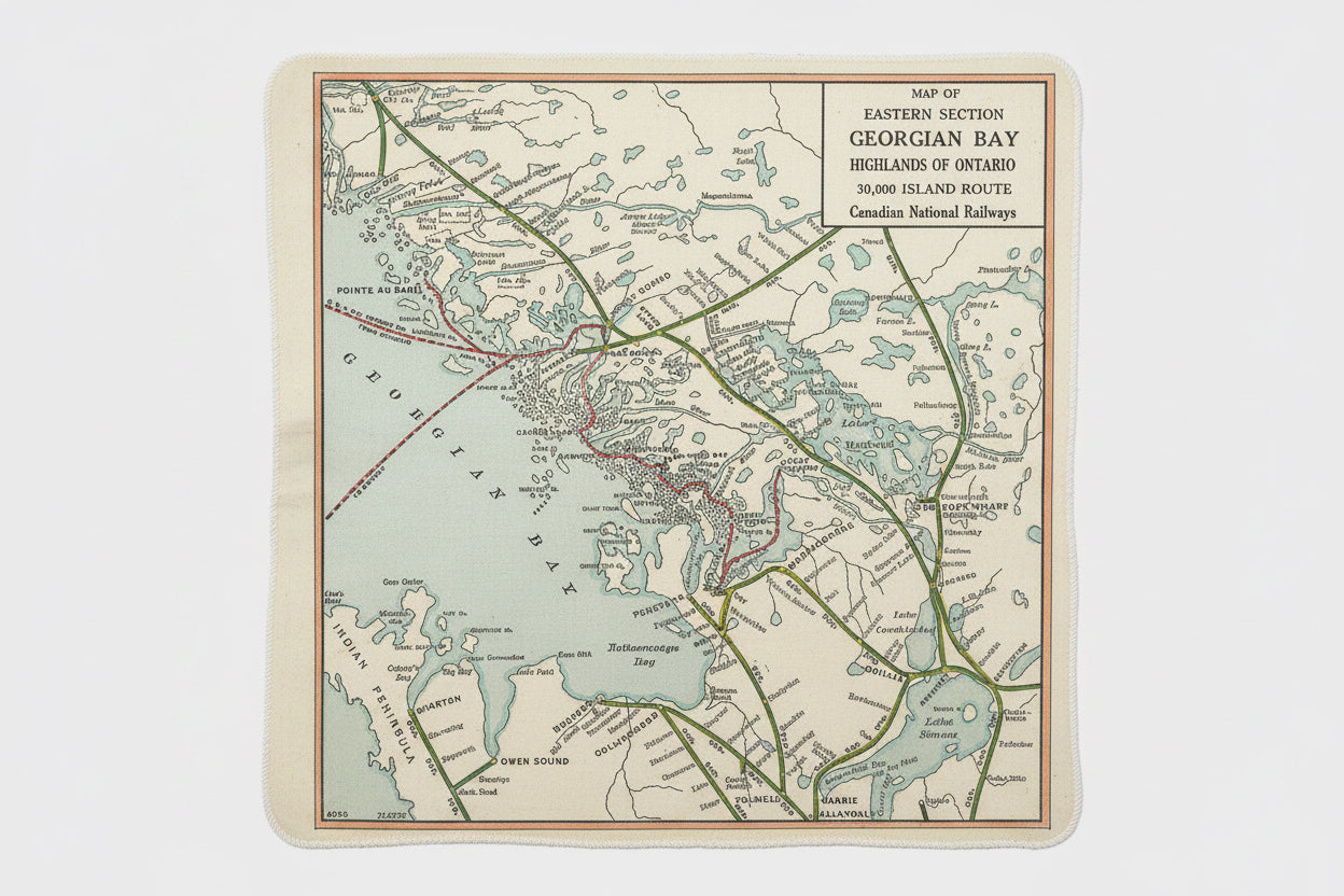 Georgian Bay Map Blanket 55"x60"