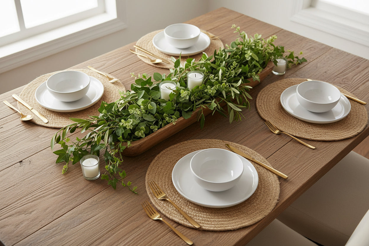 JUTE BRAIDED ROUND PLACEMAT SET OF 4