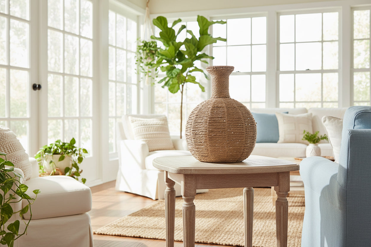 Boho Chic Paper Woven Vases
