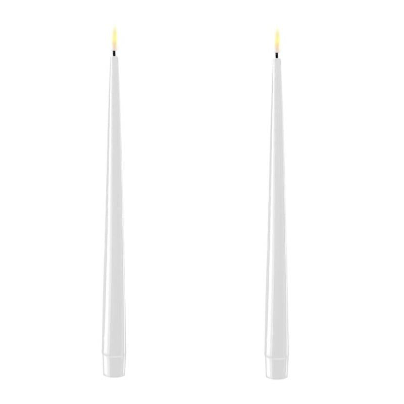 WHITE LED SHINY TAPERS