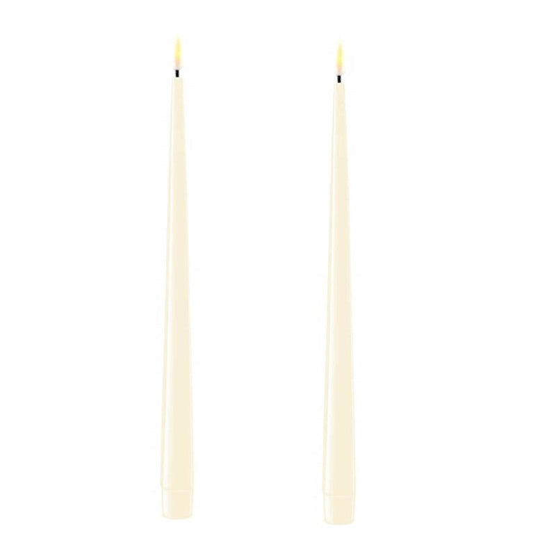 WHITE LED SHINY TAPERS