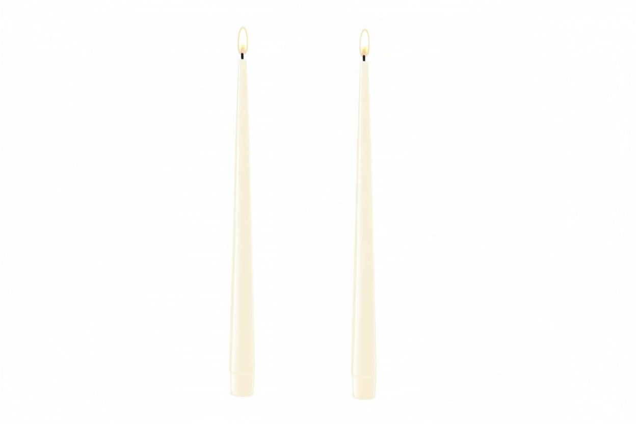 WHITE LED SHINY TAPERS