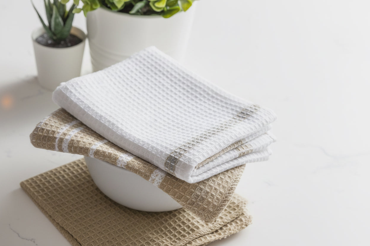 Premium 100% Cotton Fouta Dishcloth Set of 2