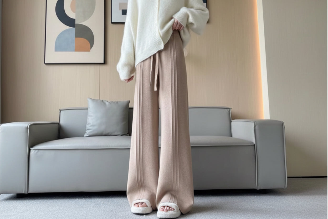 Warm Wool Feeling Knitted Pants