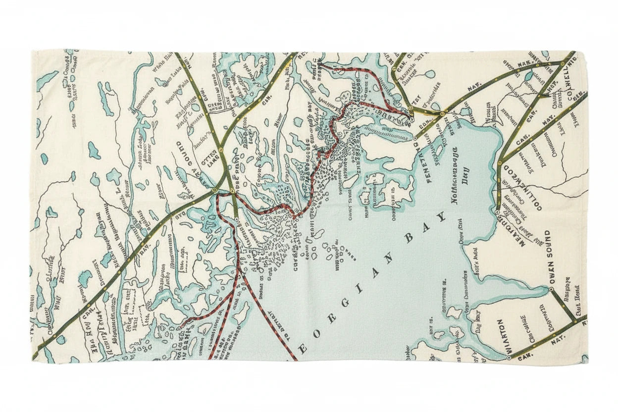 Georgian Bay Map Sauna, Sport & Boat Towel