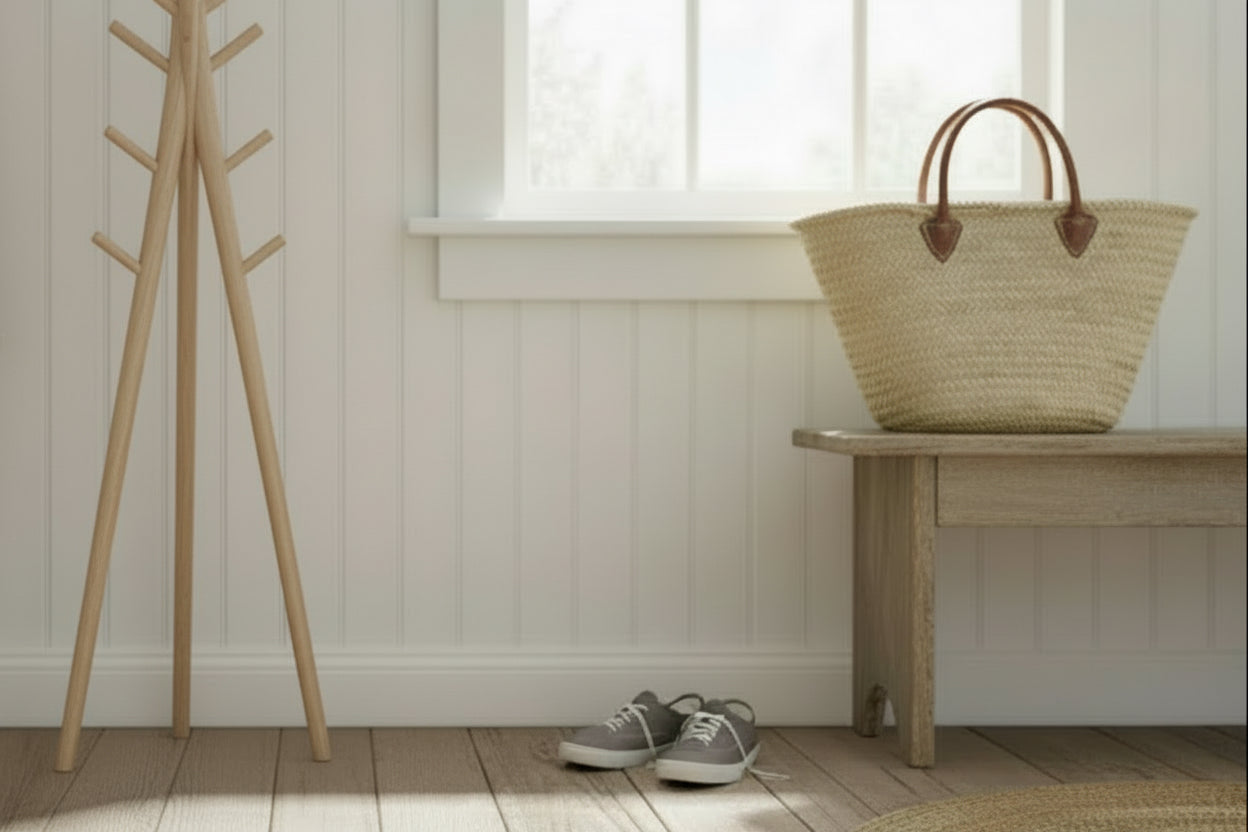Provence Market Bag w/ Leather Handle