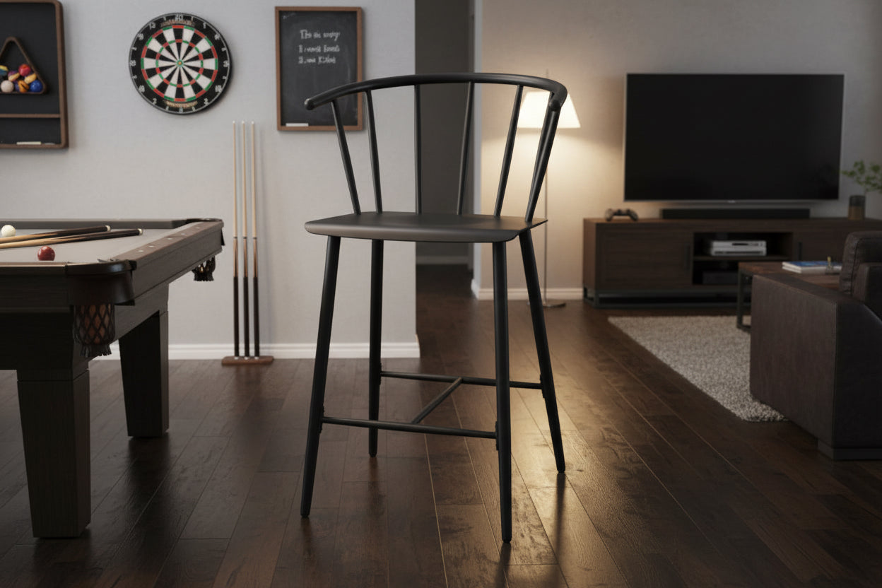 Colin Counter Stool 21.3x21.3x38.2 Metal Black #31