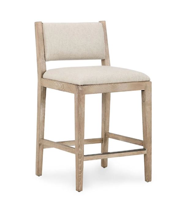 Counter Stool Wood Beige Seat #40