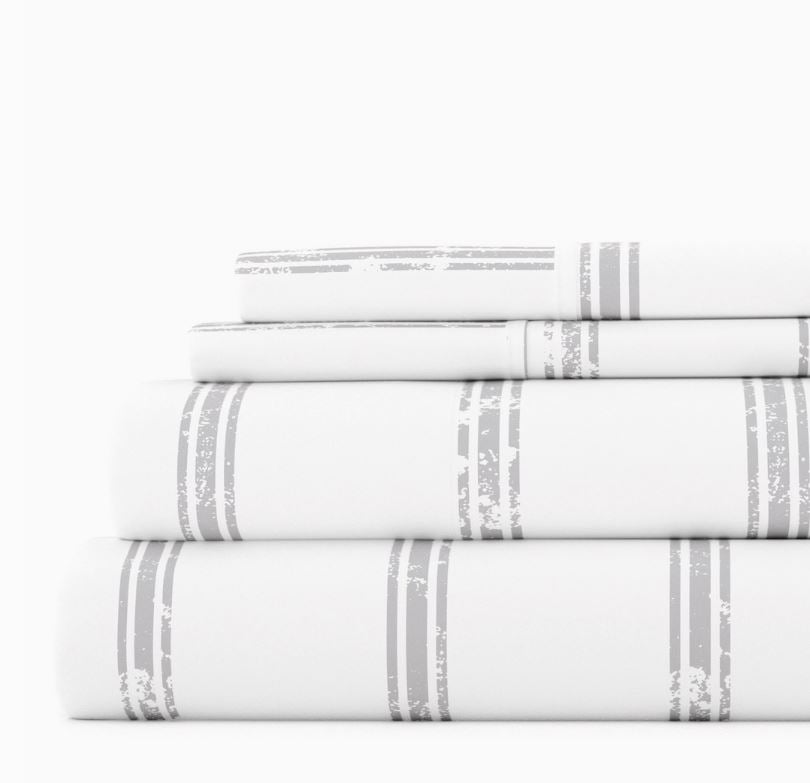 Distressed Line Pattern - 4 Piece Sheet Set