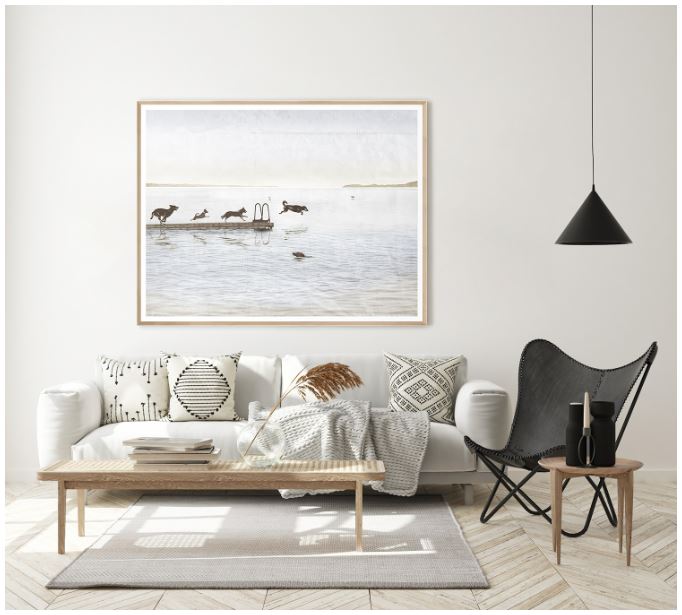 Dogs Day at the Cottage - 53.5 × 41.5in Large