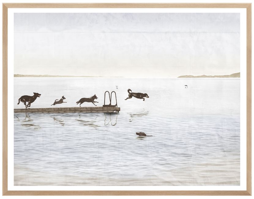 Dogs Day at the Cottage - 53.5 × 41.5in Large