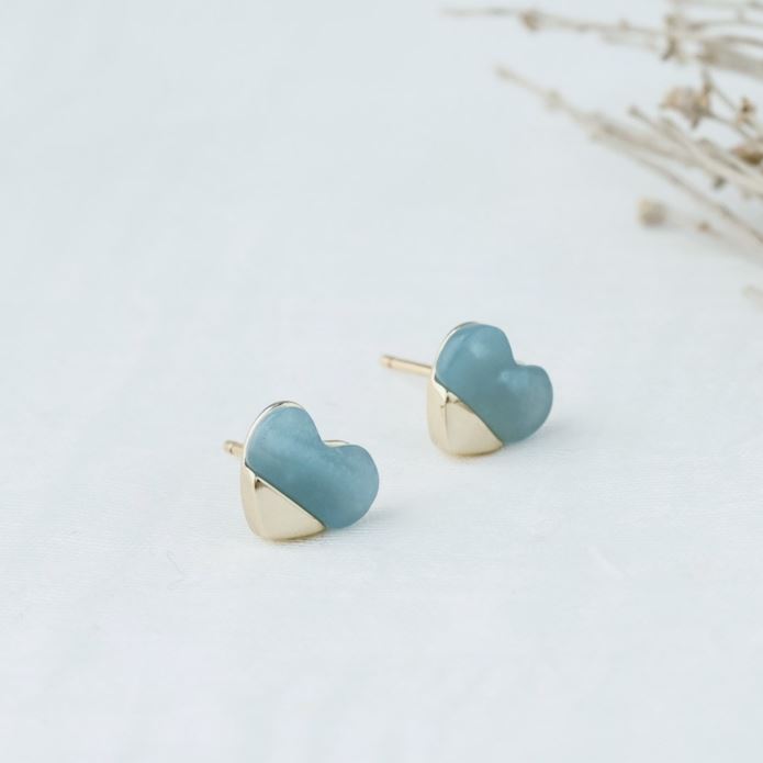 FULL HEART STUDS EARRINGS