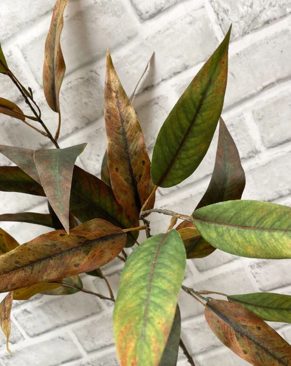 45" Green/Brown Willow Eucalyptus Leaf Spray