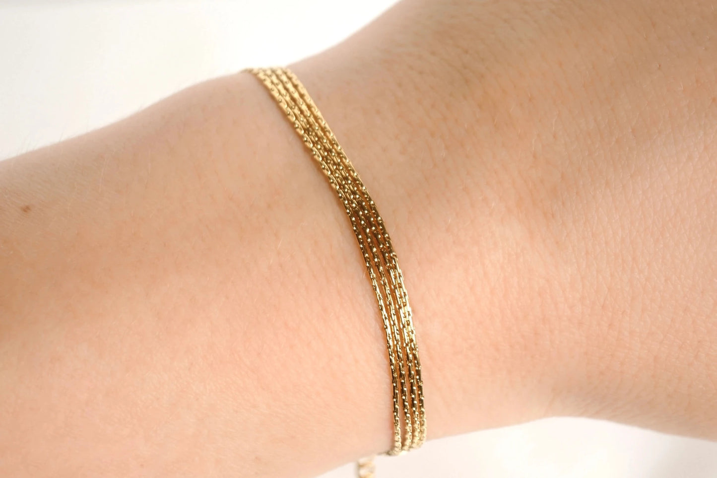 Layered Chain Bracelet - Shimmering 4-layered Bracelet