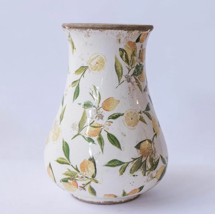 Lemon Ceramic Vase