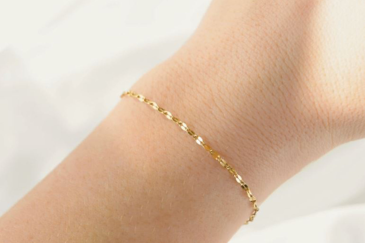 Mirror Chain Bracelet - Waterproof Dainty Sequin Bracelet
