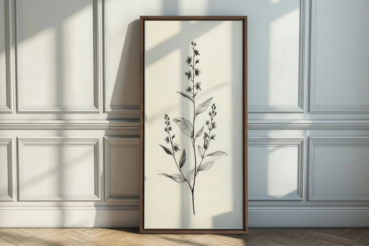 Nature's Sketch, Canvas Wall Art Print 30x60