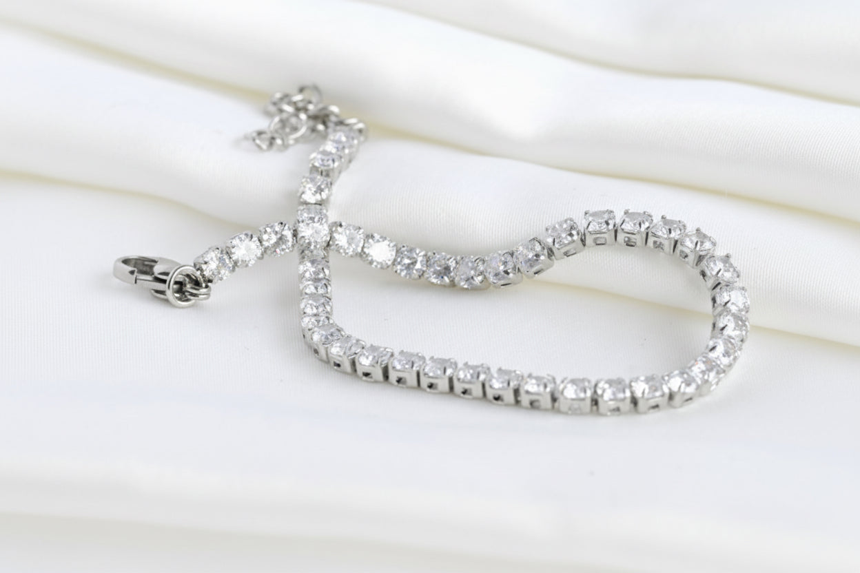 Tennis Chain Bracelet - Tarnish-Free Cz Diamond Bracelet