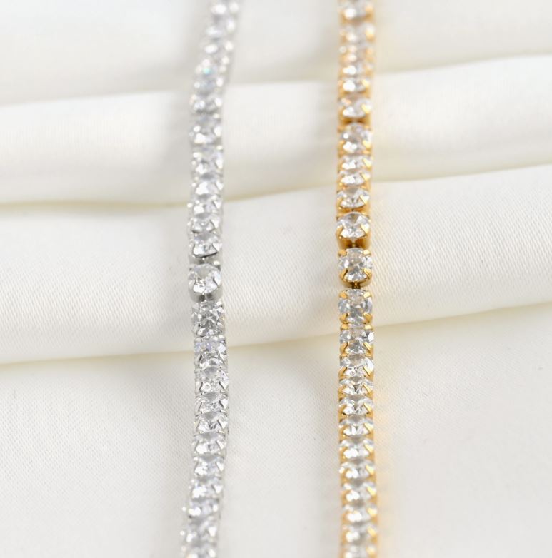 Tennis Chain Bracelet - Tarnish-Free Cz Diamond Bracelet