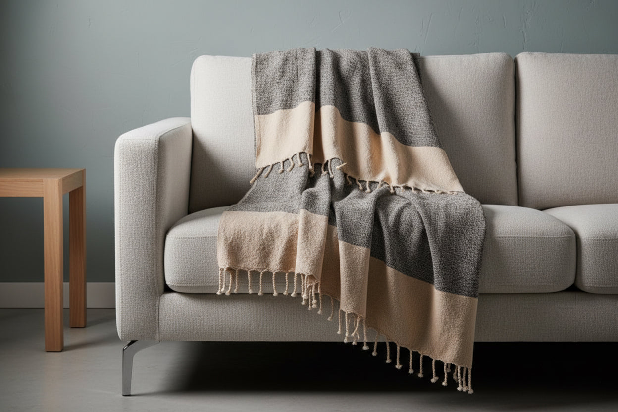 Midnight Blue Flyn Throw