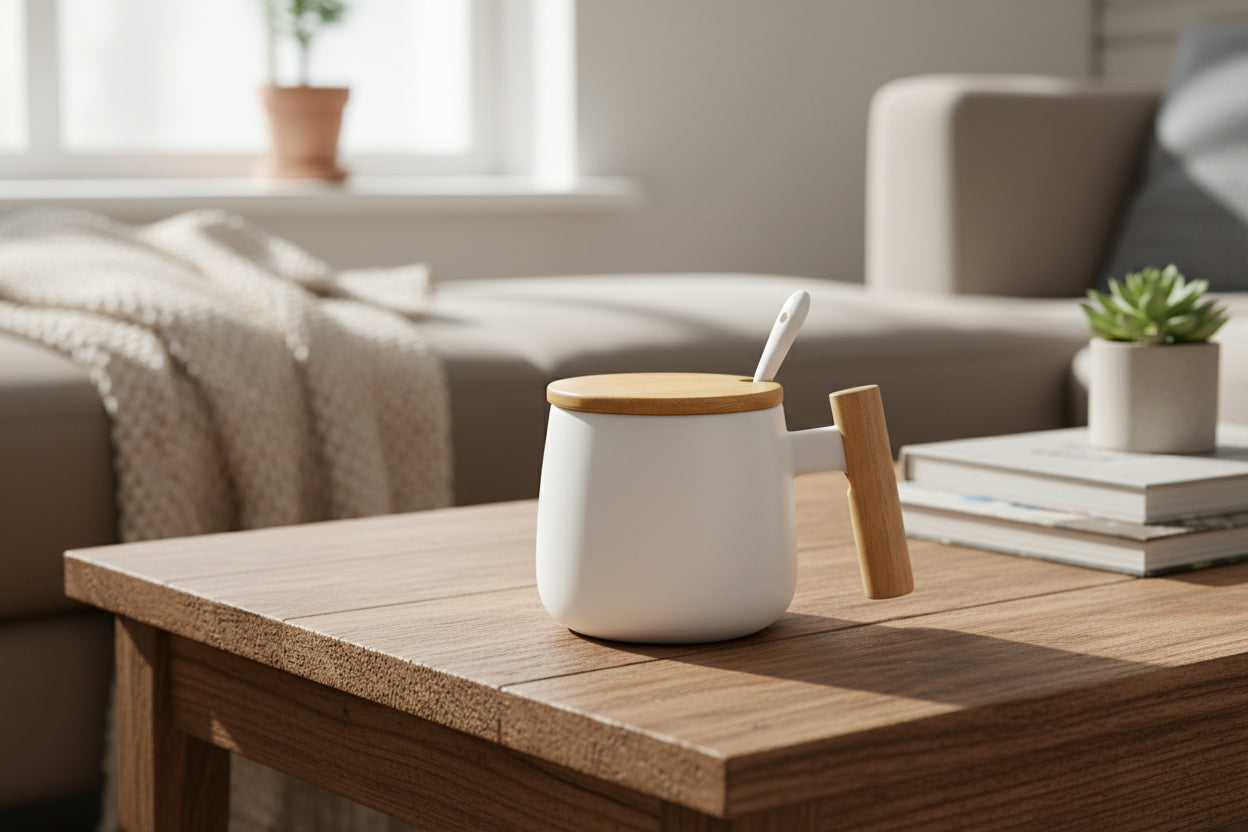 Scandi Mug with Spoon
