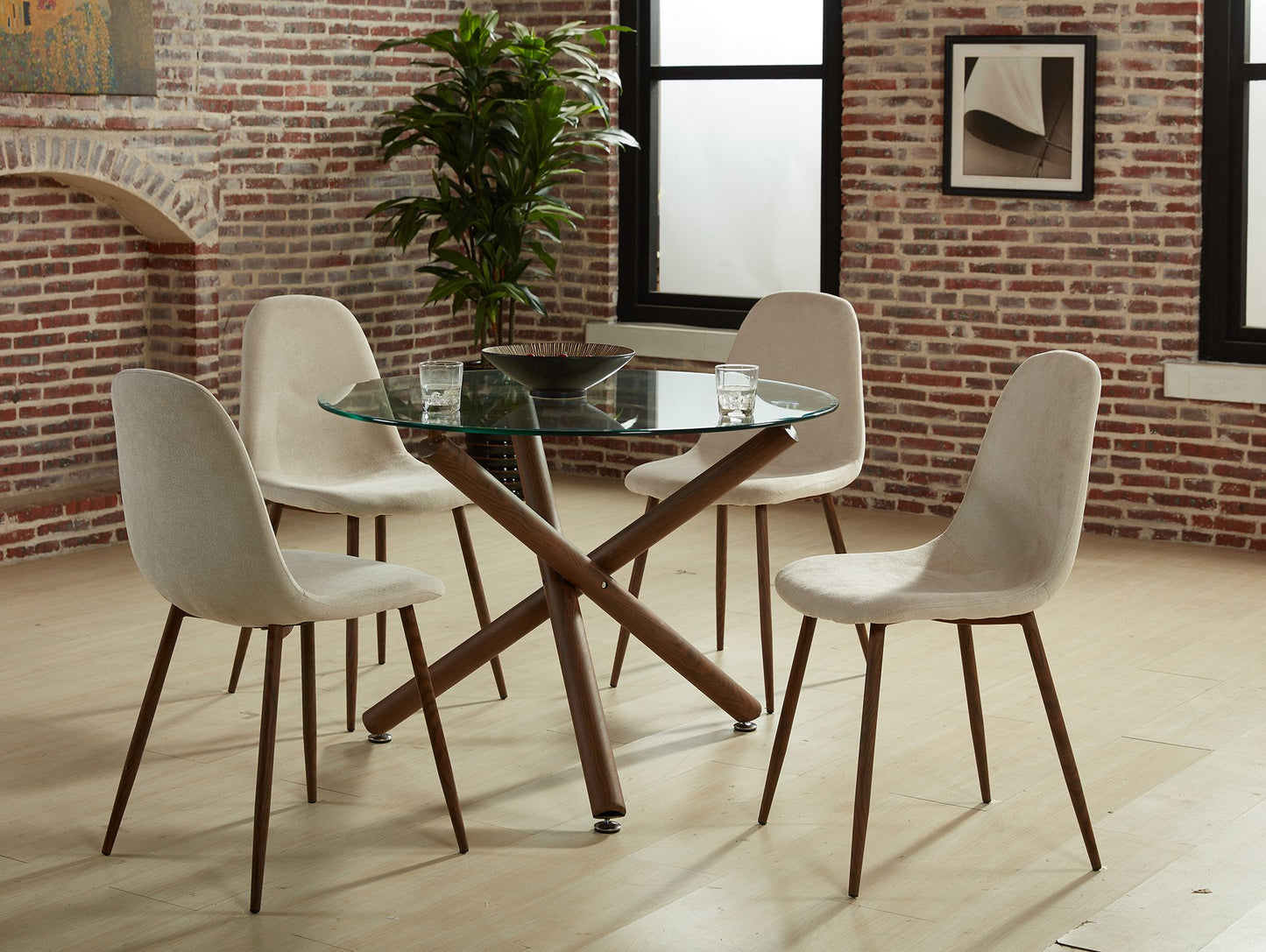 Lyna Chair - Beige 21.75 x 17.50 x 34