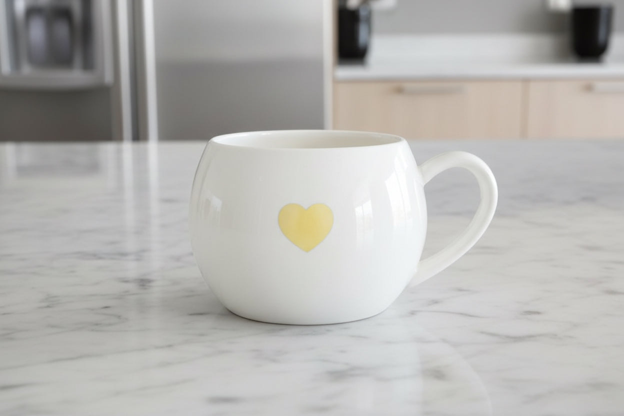 Gold Heart Mug