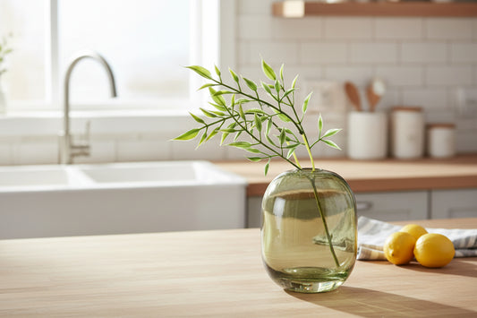 Md Barrel Bud Vase - Moss Green