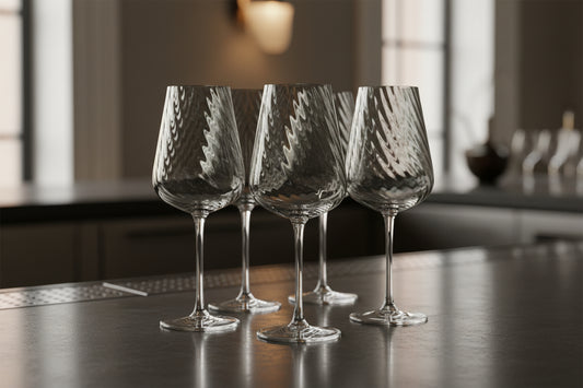 Twist Optic Wine Glass - Smoke