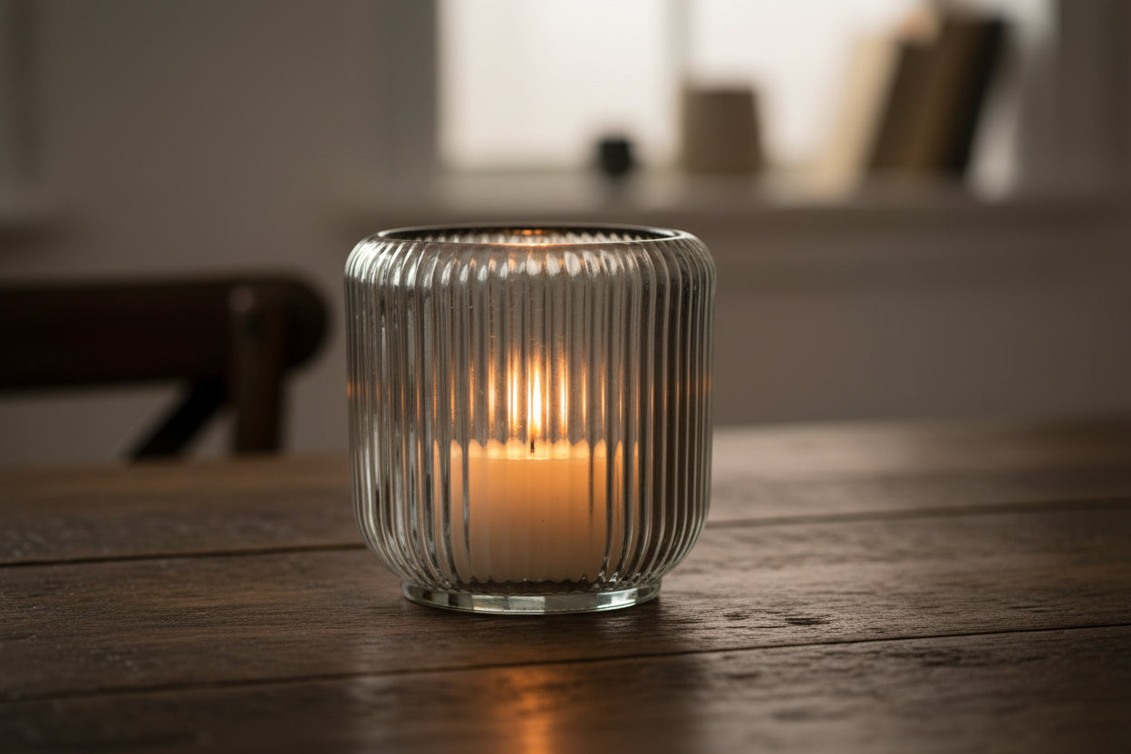 Ribbed Votive Glass