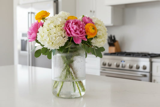 Lg Narrow Optic Jar Vase