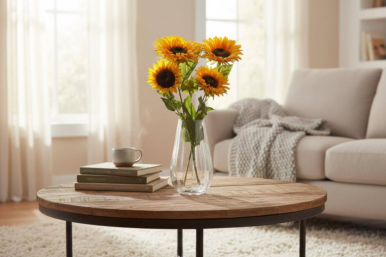Lg Wide Optic Wide Bottom Vase 10"H