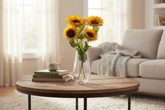 Lg Wide Optic Wide Bottom Vase 10"H