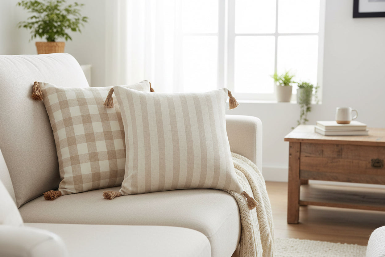 THROW PILLOWS WITH TASSELS