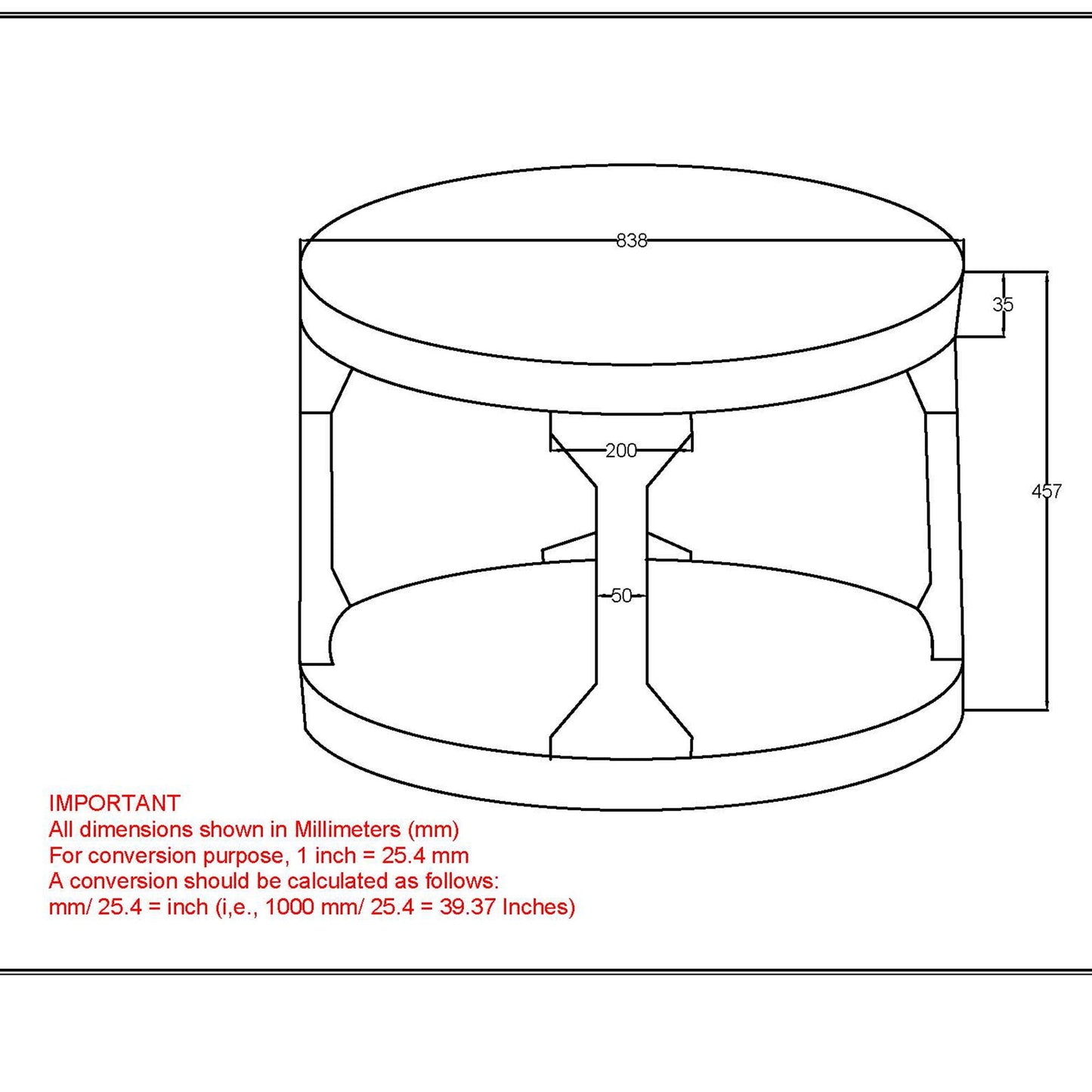 Avni Coffee Table  33" x 18.25"