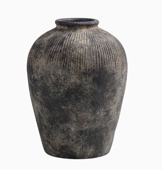 Black Terracotta Vase