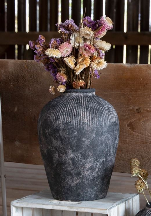 Black Terracotta Vase